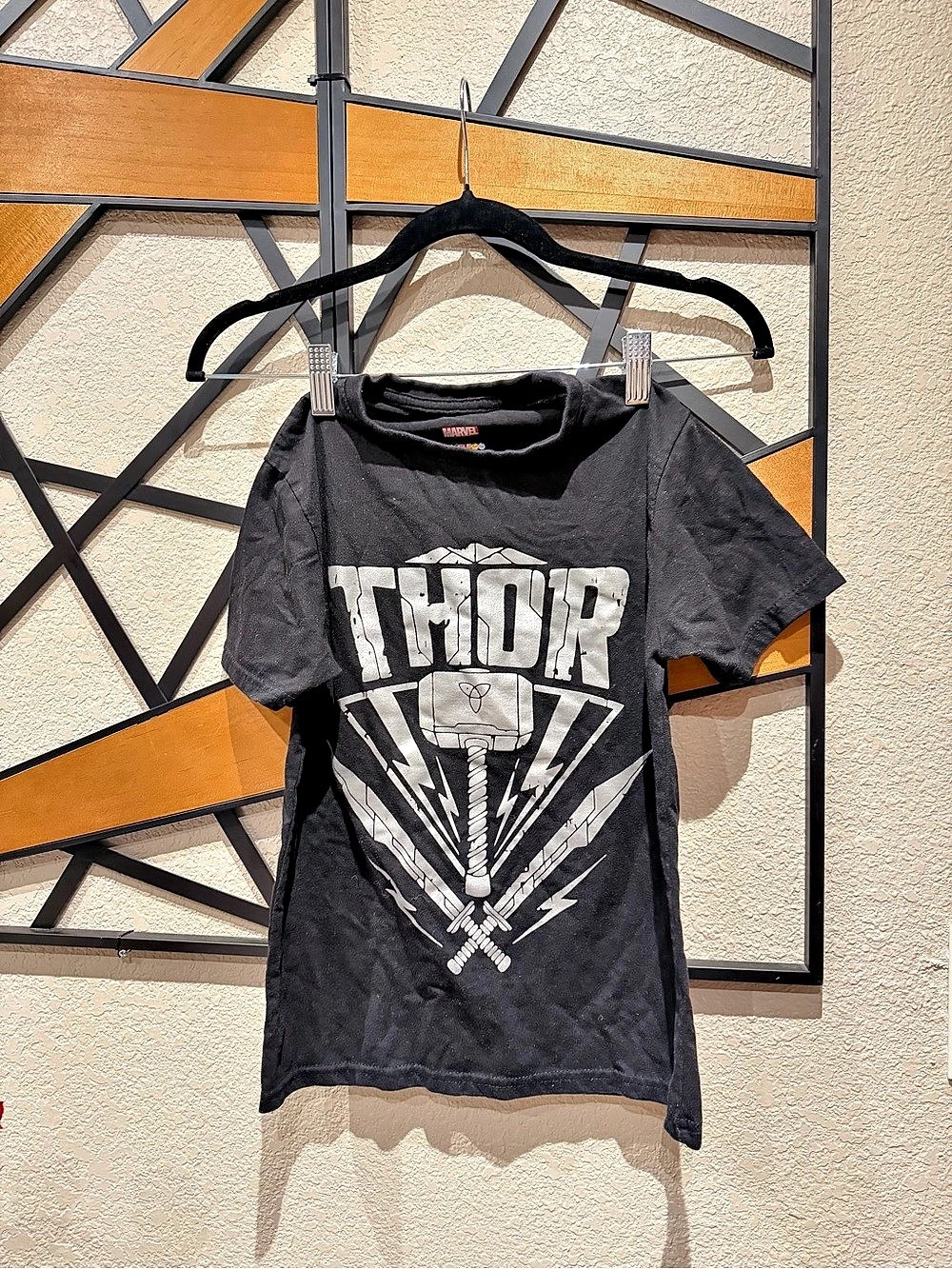 Marvel Graphic Tee Boys Size 9-10 Years Black